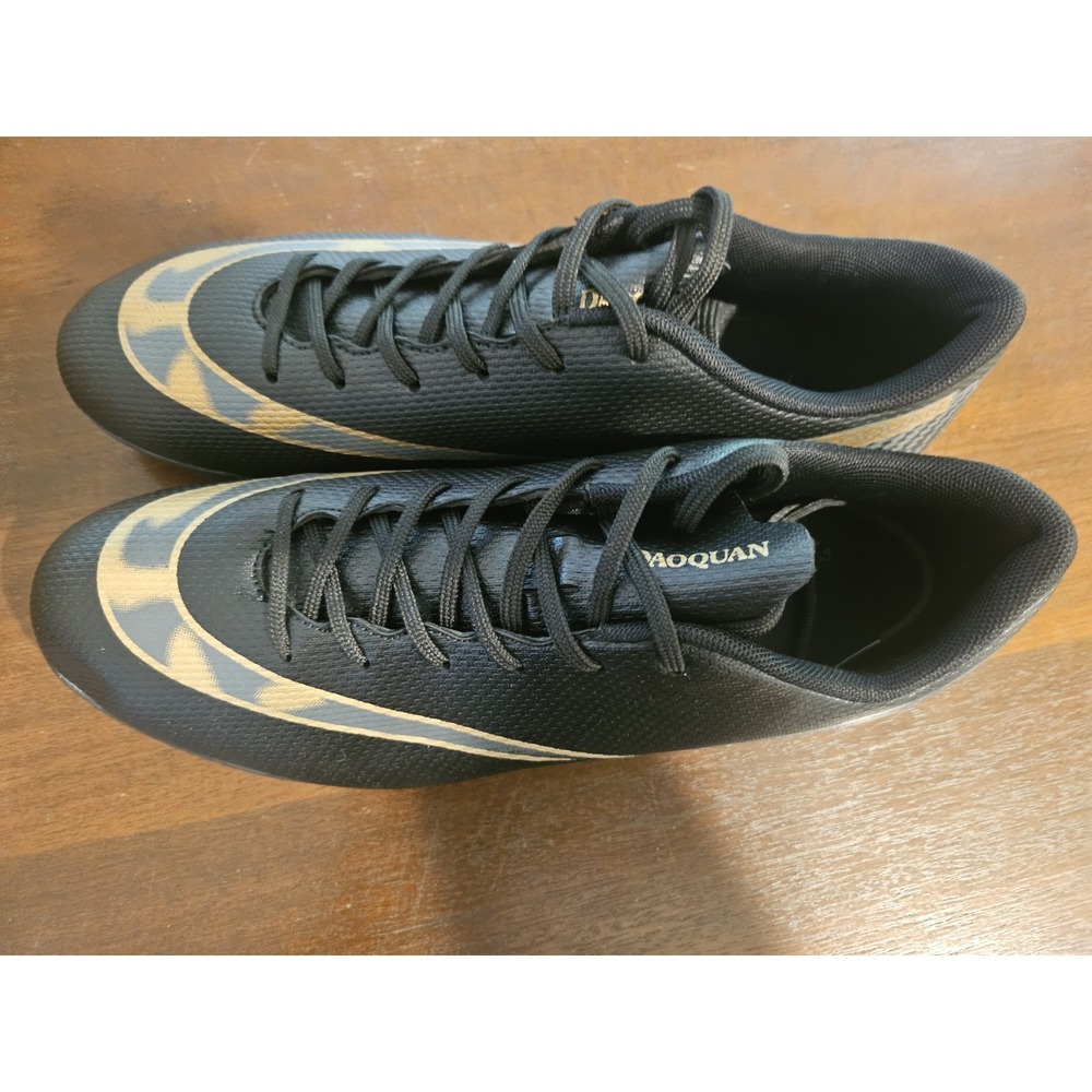 Daoquan Men's Astro Turf Soccer / Football Cleats Shoes Size US 7.5 EU 40 Black - Picture 4 of 8